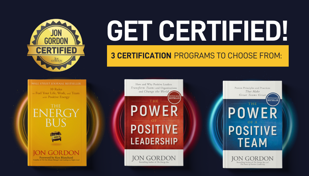 Get Jon Gordon Certified